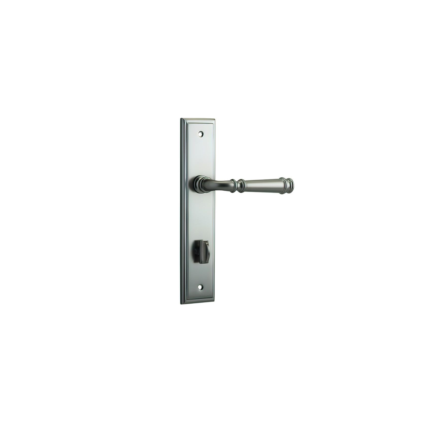 Iver Verona Door Lever on Stepped Backplate Satin Nickel - Customise to your needs gallery detail image