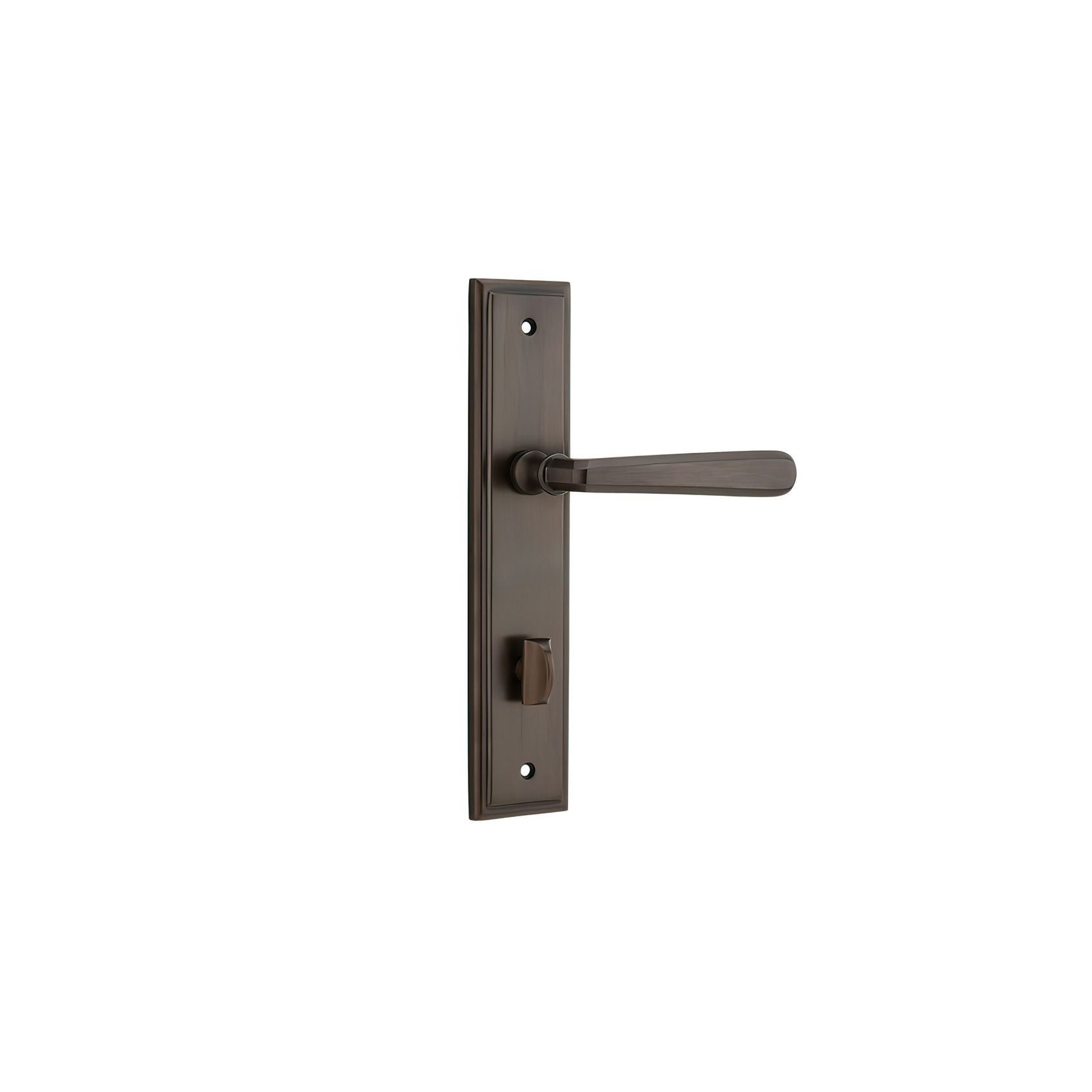 Iver Copenhagen Door Lever on Stepped Backplate Signature Brass gallery detail image