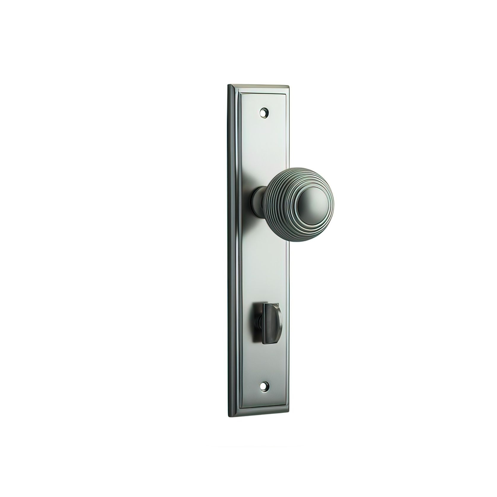 Iver Guildford Door Knob on Stepped Backplate Satin Nickel - Customise to your needs gallery detail image