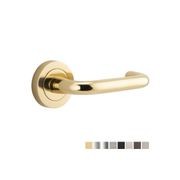 Iver Oslo Door Lever Handle On Round Rose Passage gallery detail image