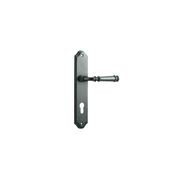 Iver Verona Door Lever on Shouldered Backplate Distressed Nickel gallery detail image