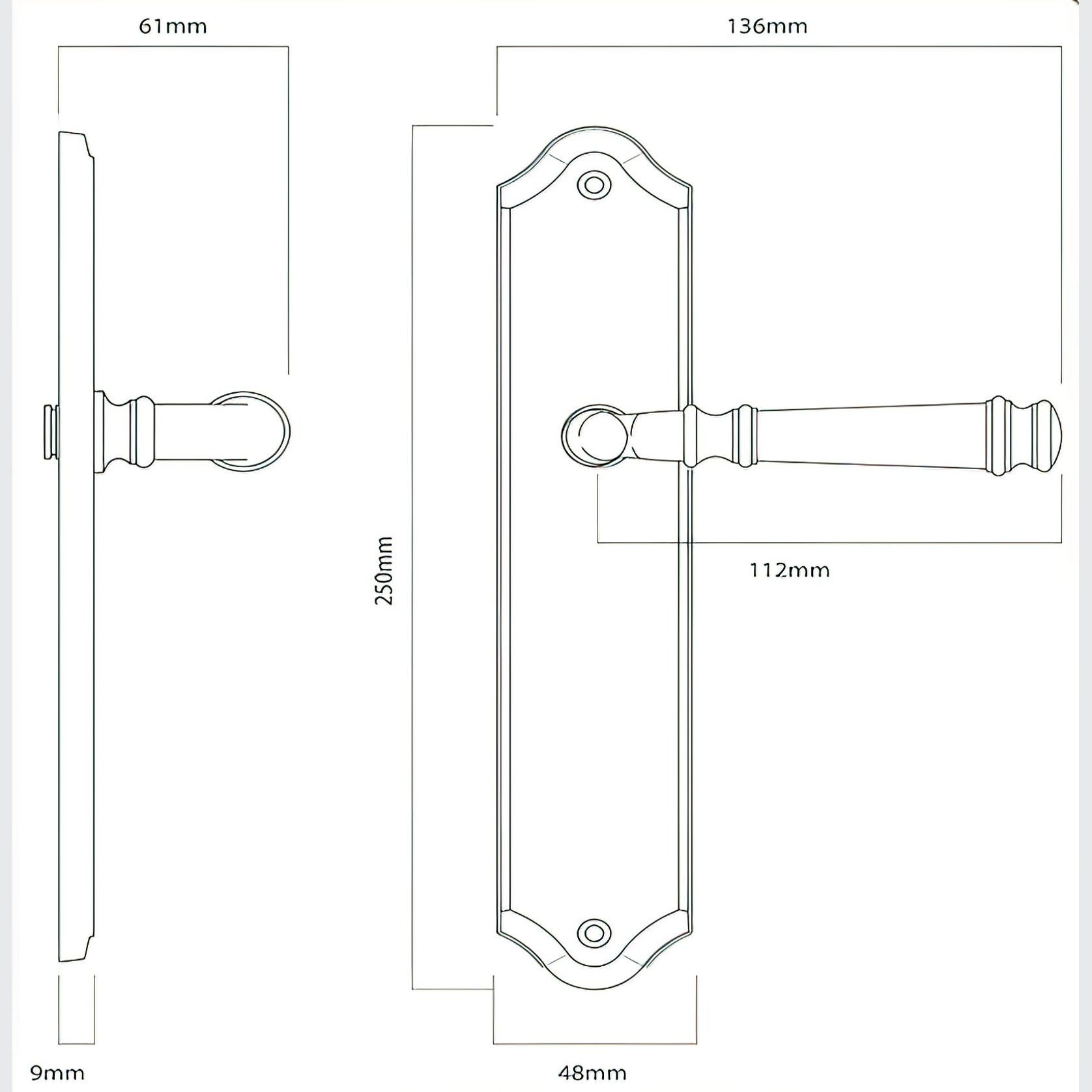 Iver Verona Door Lever on Shouldered Backplate Satin Nickel - Customise to your needs gallery detail image