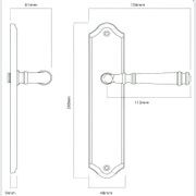 Iver Verona Door Lever on Shouldered Backplate Satin Nickel - Customise to your needs gallery detail image