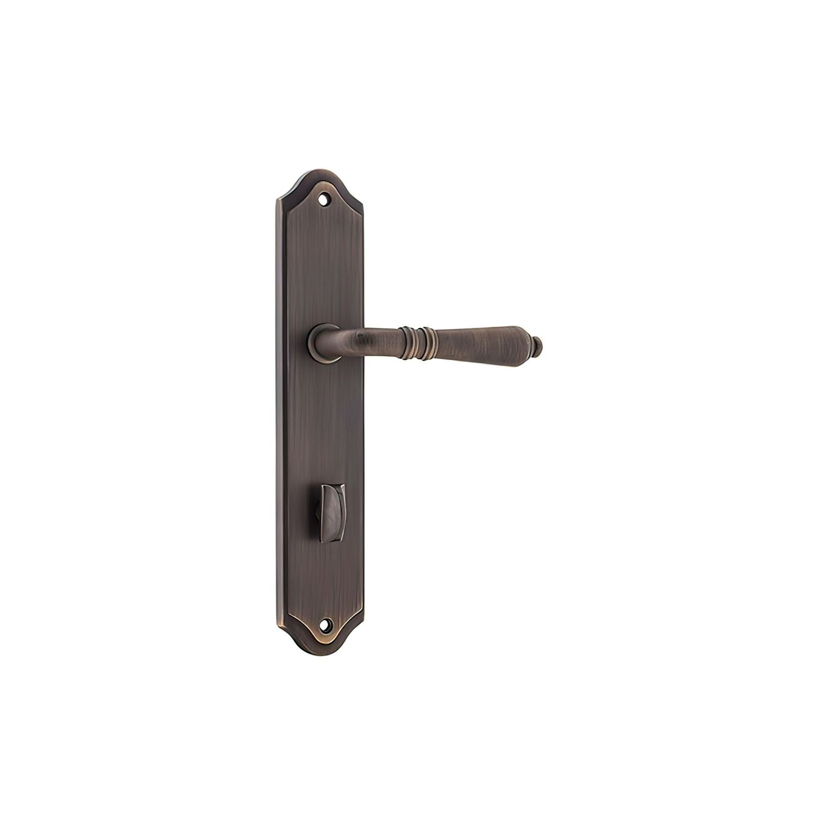 Iver Sarlat Lever Door Handle on Shouldered Backplate Signature Brass gallery detail image