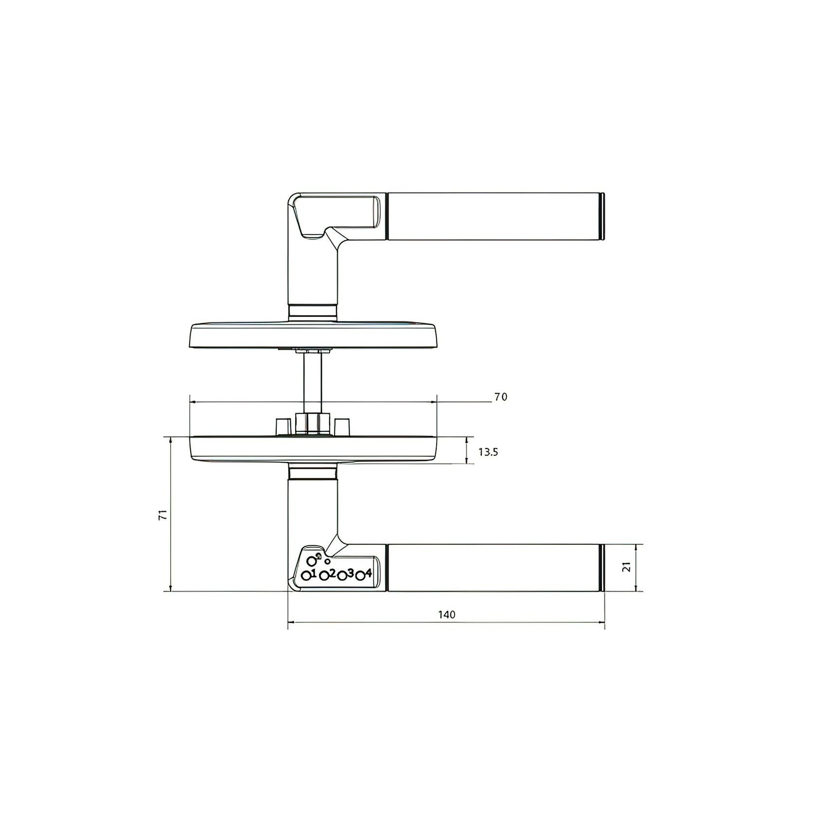 Lockwood Electronic Lock Code Door Lever Left Hand gallery detail image