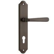 Iver Copenhagen Door Lever on Shouldered Backplate Signature Brass gallery detail image
