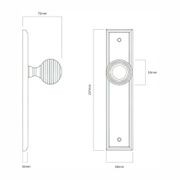 Iver Guildford Door Knob on Stepped Backplate Satin Nickel - Customise to your needs gallery detail image