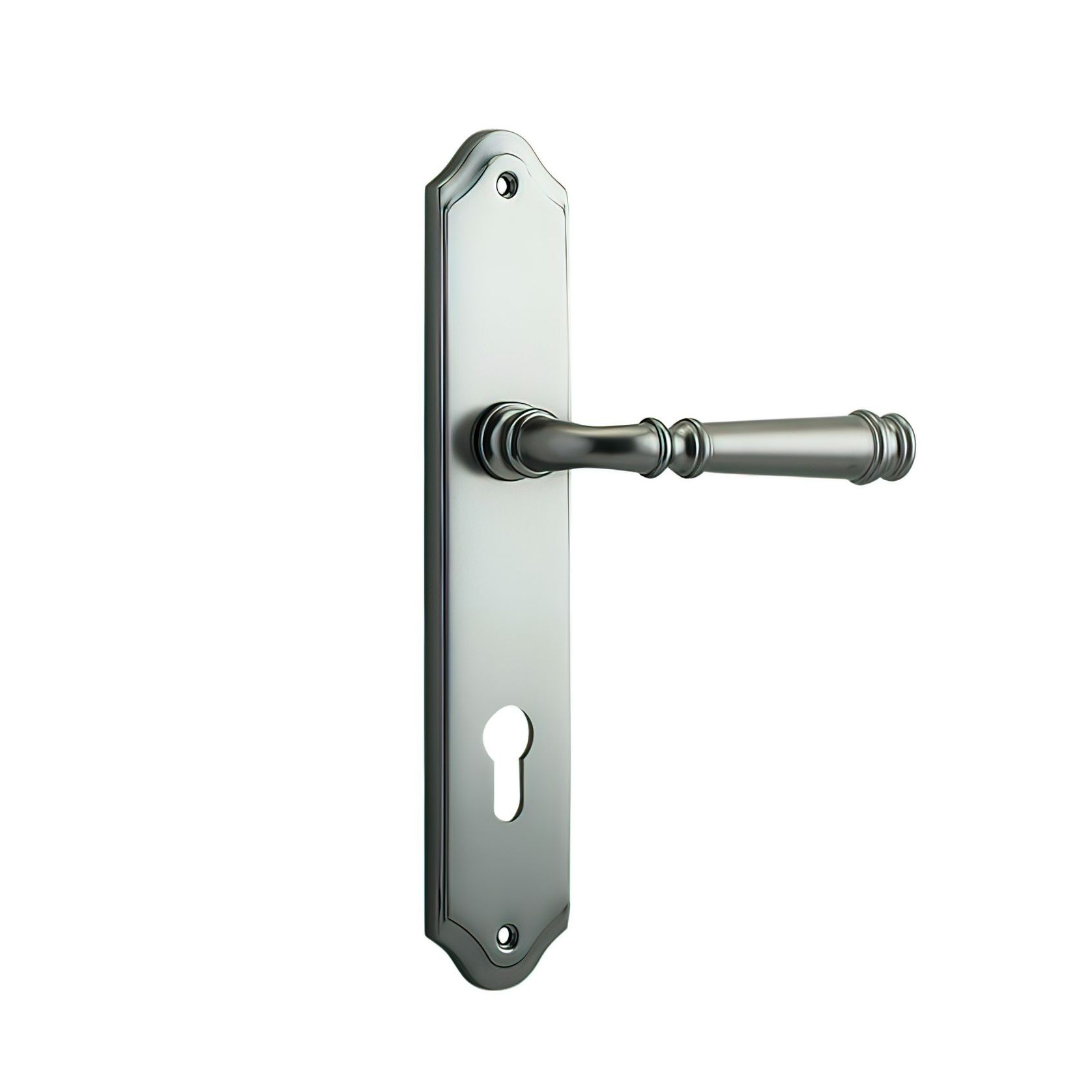 Iver Verona Door Lever on Shouldered Backplate Satin Nickel - Customise to your needs gallery detail image