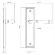 Iver Verona Door Lever on Stepped Backplate Distressed Nickel gallery detail image