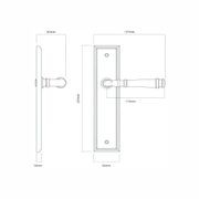 Iver Verona Door Lever on Stepped Backplate Satin Nickel - Customise to your needs gallery detail image