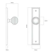 Iver Guildford Door Knob on Stepped Backplate Distressed Nickel gallery detail image