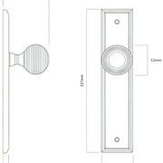 Iver Guildford Door Knob on Stepped Backplate Distressed Nickel gallery detail image