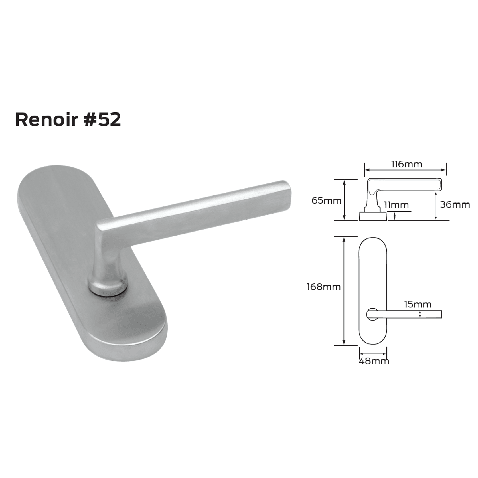Legge 500 Series Renoir (52) Door Furniture gallery detail image