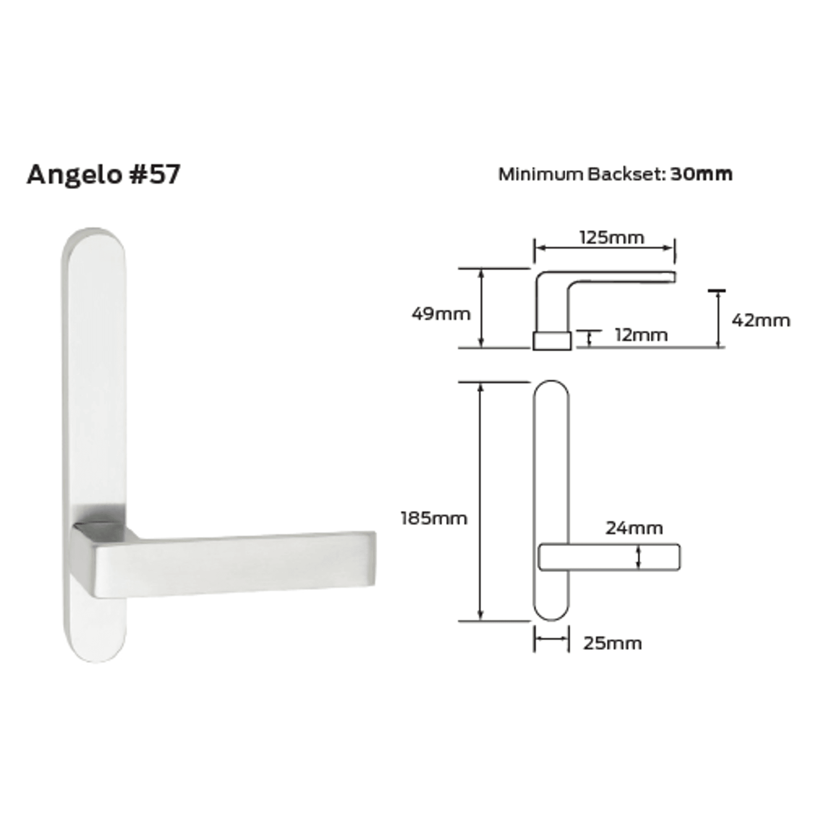 Legge 5400 Series Angelo (57) Door Furniture gallery detail image