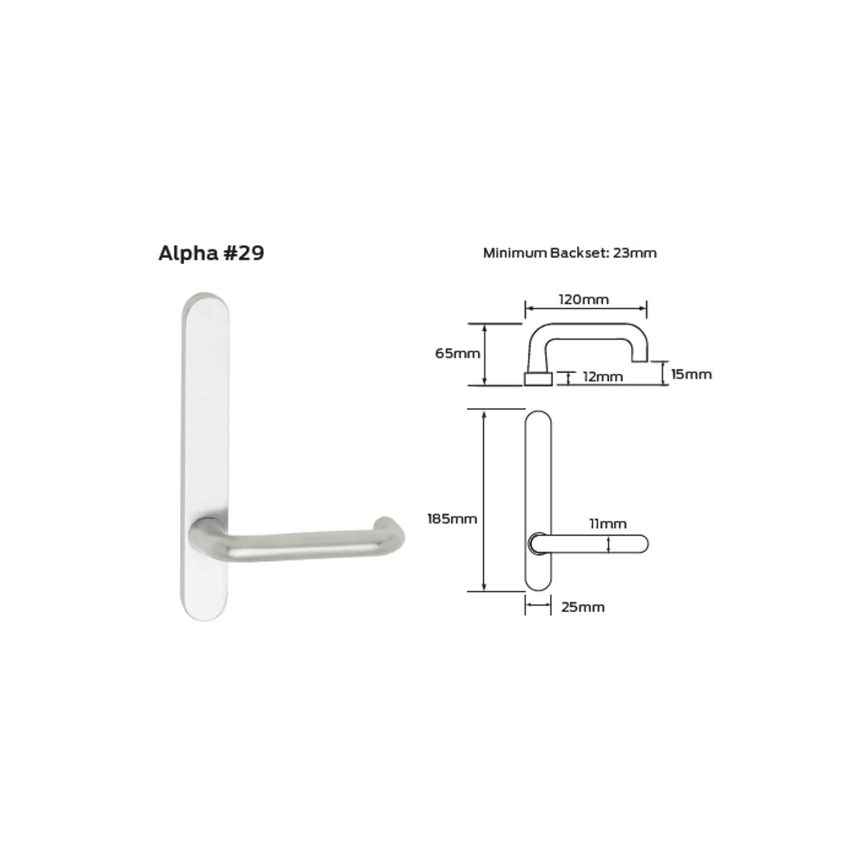 Legge 5400 Series Alpha  (29) Door Furniture gallery detail image