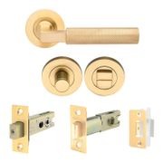 Zanda Zurich Door Handle Lever Set Satin Brass gallery detail image