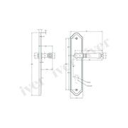 Iver Sarlat Lever Door Handle on Shouldered Backplate Signature Brass gallery detail image