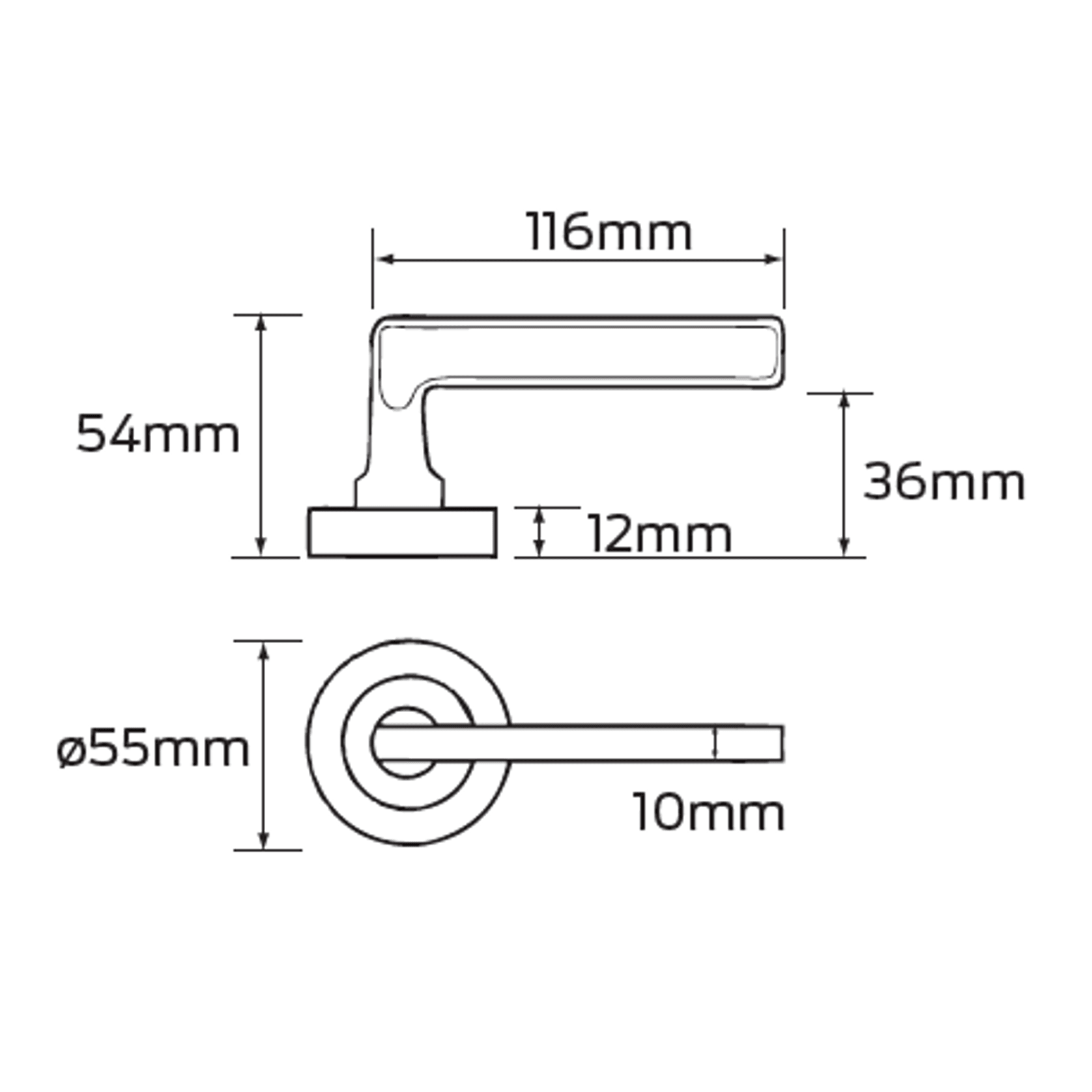 Legge 6000 Series Renoir (52) Door Lever gallery detail image