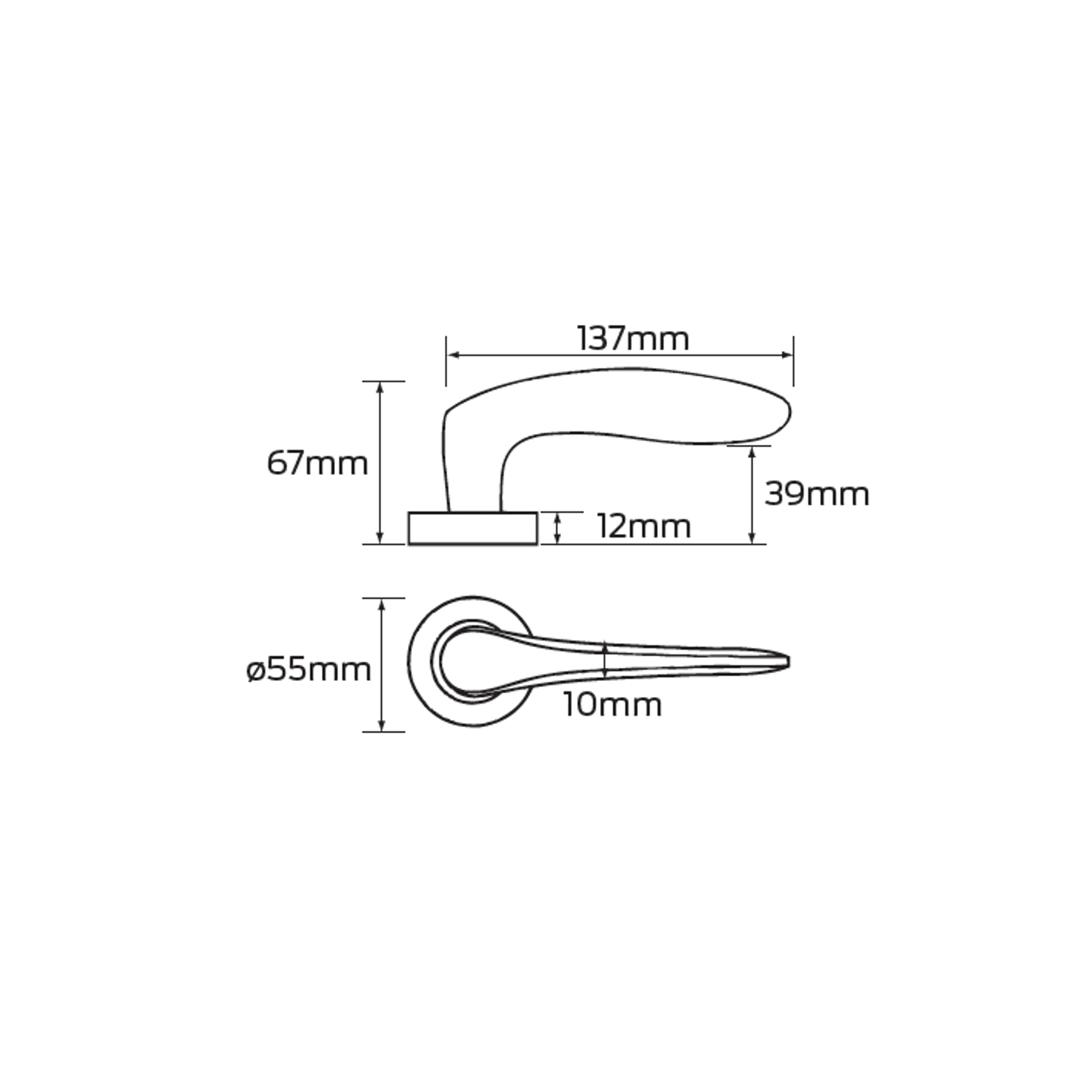 Legge 6000 Series Rubens (56) Door Lever gallery detail image