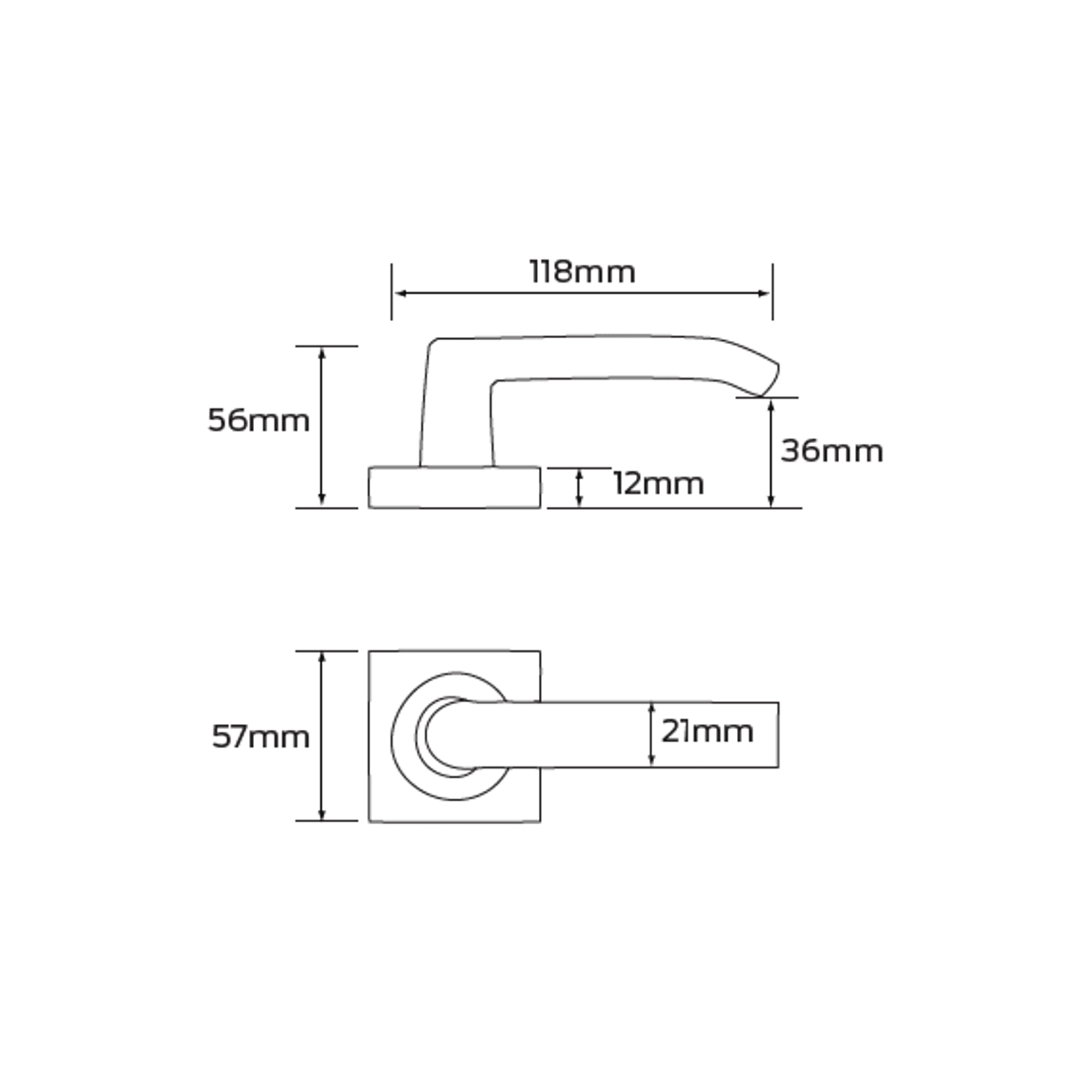 Legge 8000 Series Leonardo (12) Door Furniture gallery detail image
