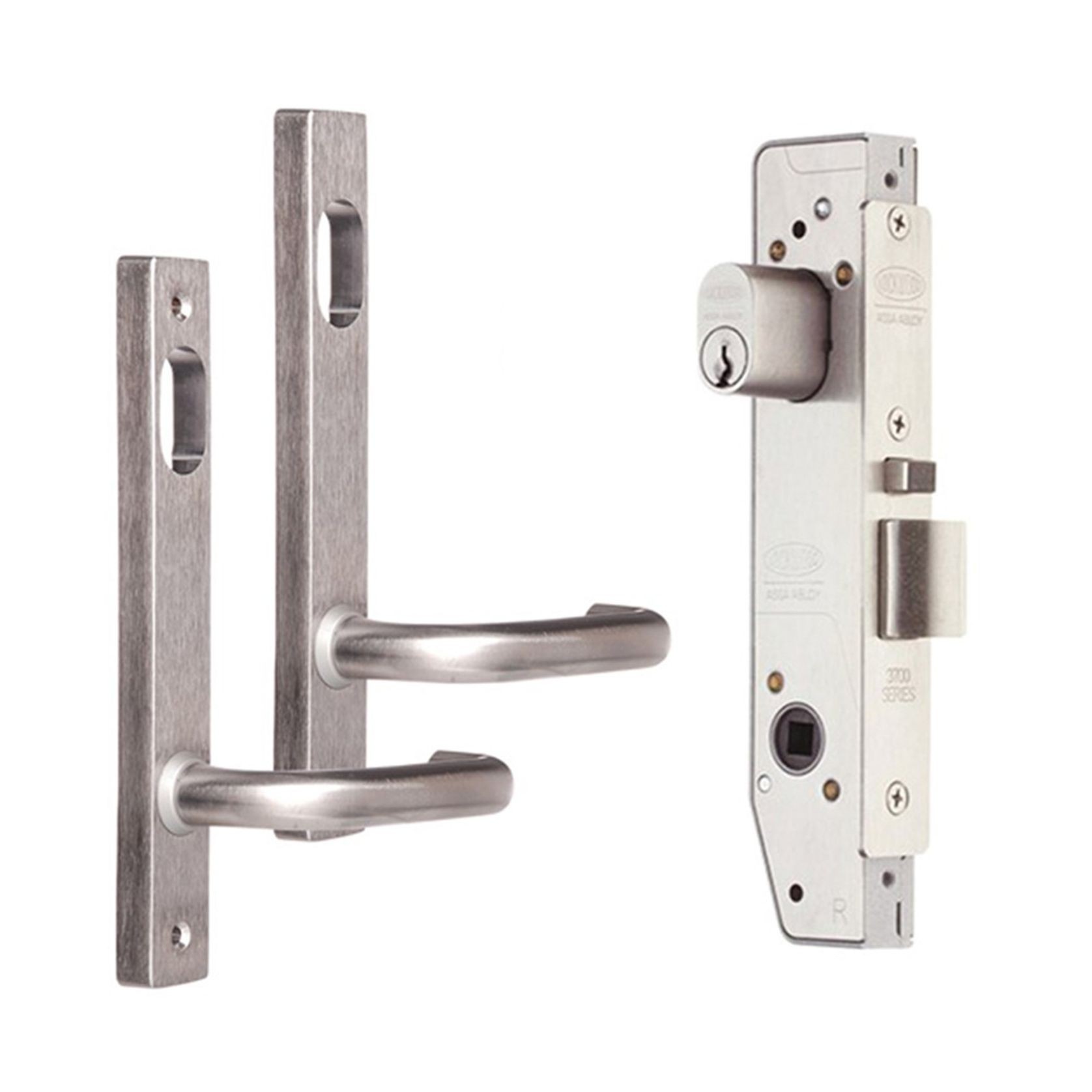 Lockwood Narrow Mortice Lock Kit Double Cyl/Handles SC gallery detail image