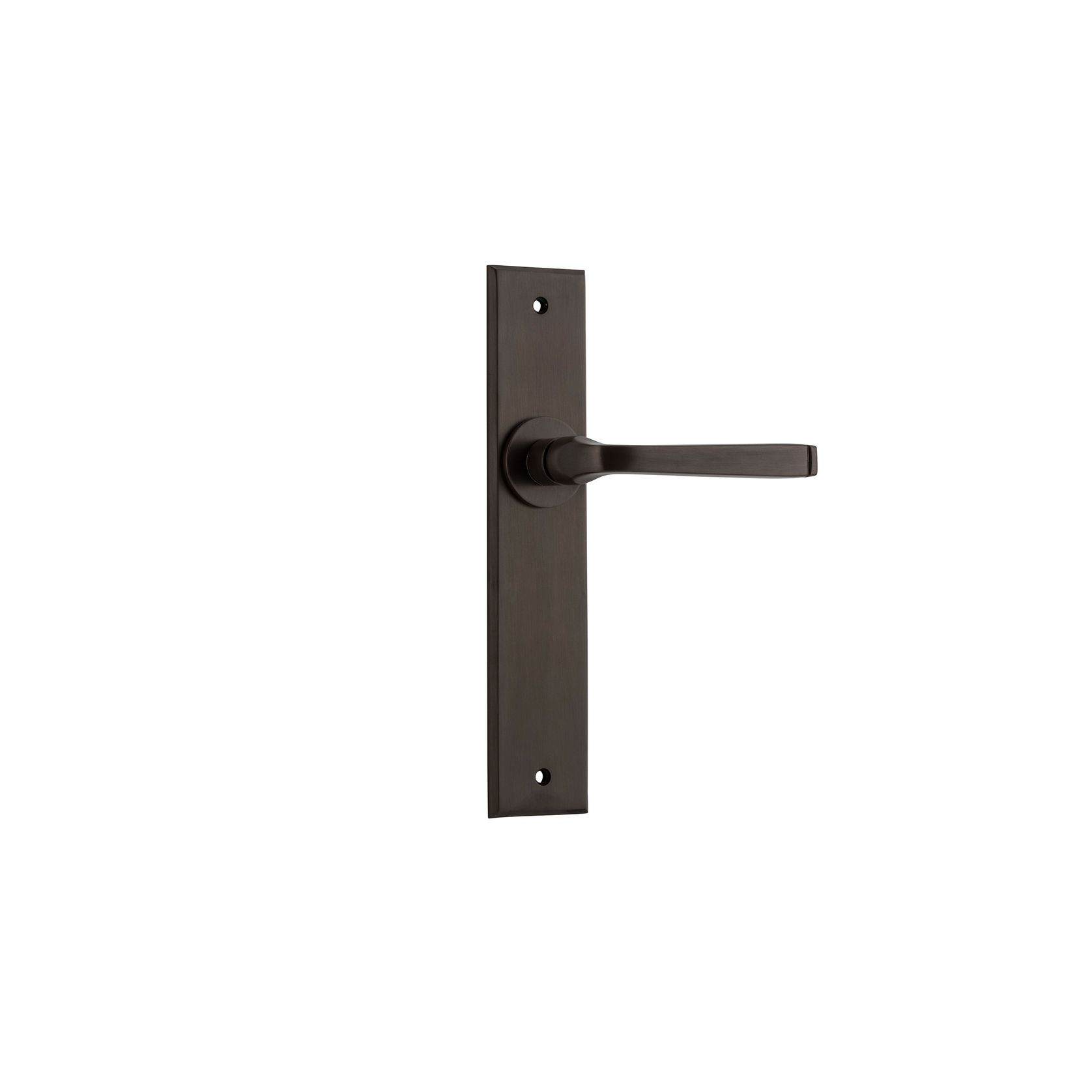 Iver Annecy Door Lever on Chamfered Backplate Latch Bronzed Brass Full Set 10788 - Customise to your needs gallery detail image