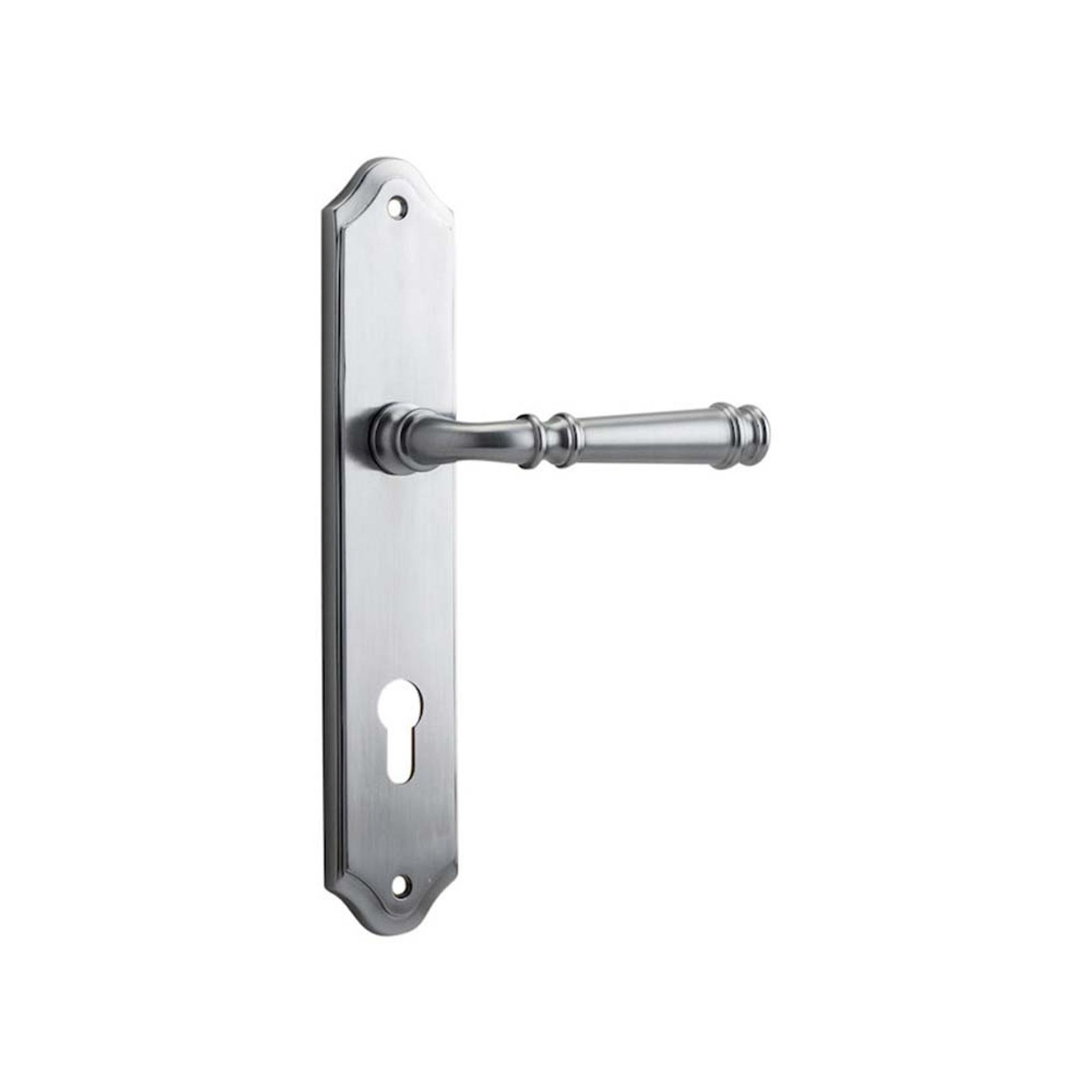 Iver Verona Door Lever on Shouldered Backplate Euro Brushed Chrome 12218E85 - Customise to your need gallery detail image