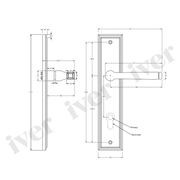 Iver Annecy Door Lever on Stepped Backplate Latch Brushed Chrome 12244 - Customise to your need gallery detail image