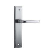 Iver Annecy Door Lever on Stepped Backplate Latch Brushed Chrome 12244 - Customise to your need gallery detail image