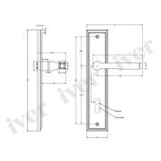 Iver Annecy Door Lever on Stepped Backplate Latch Matt Black 12744 - Customise to your needs gallery detail image