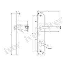 Iver Annecy Door Lever on Oval Backplate Euro Satin Nickel 14732E85 - Customise to your needs gallery detail image