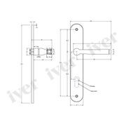 Iver Annecy Door Lever on Oval Backplate Euro Satin Nickel 14732E85 - Customise to your needs gallery detail image