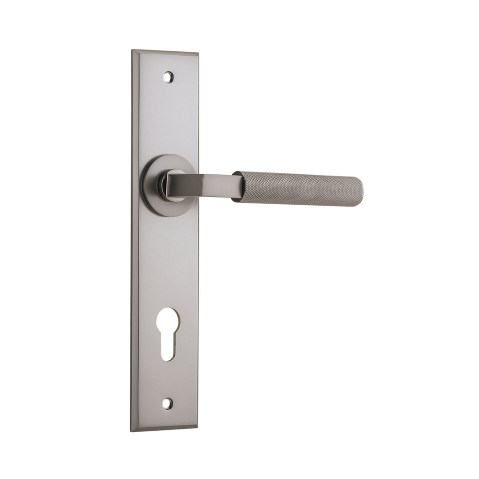 Iver Brunswick Door Lever on Chamfered Backplate gallery detail image