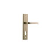 Iver Annecy Door Lever on Stepped Backplate Euro Brushed Brass 15244E85 - Customise to your need gallery detail image