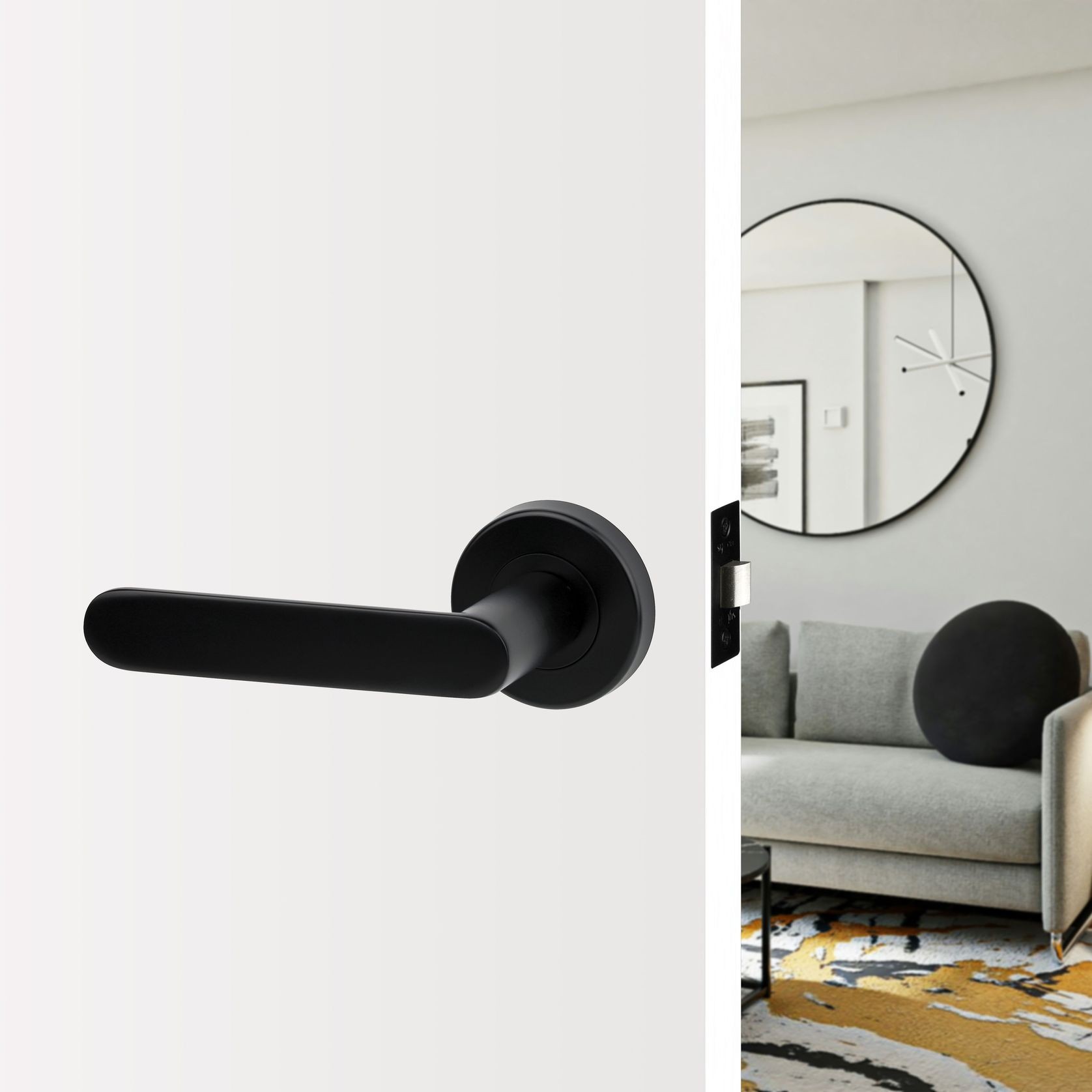 Cori Passage Lever Handle Black I-97R.B gallery detail image