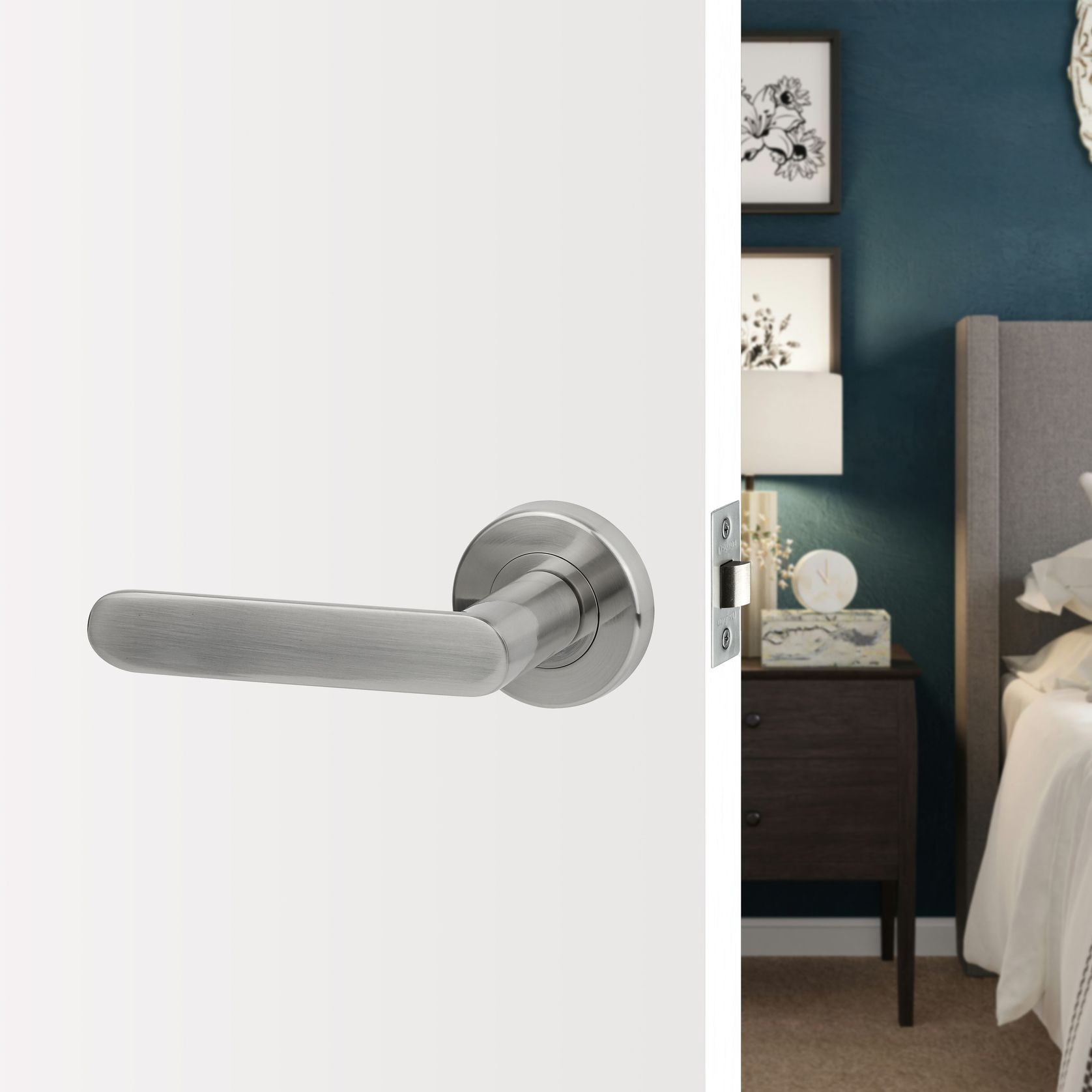 Cori Passage Lever Handle Satin Nickel I-97R.SNP gallery detail image