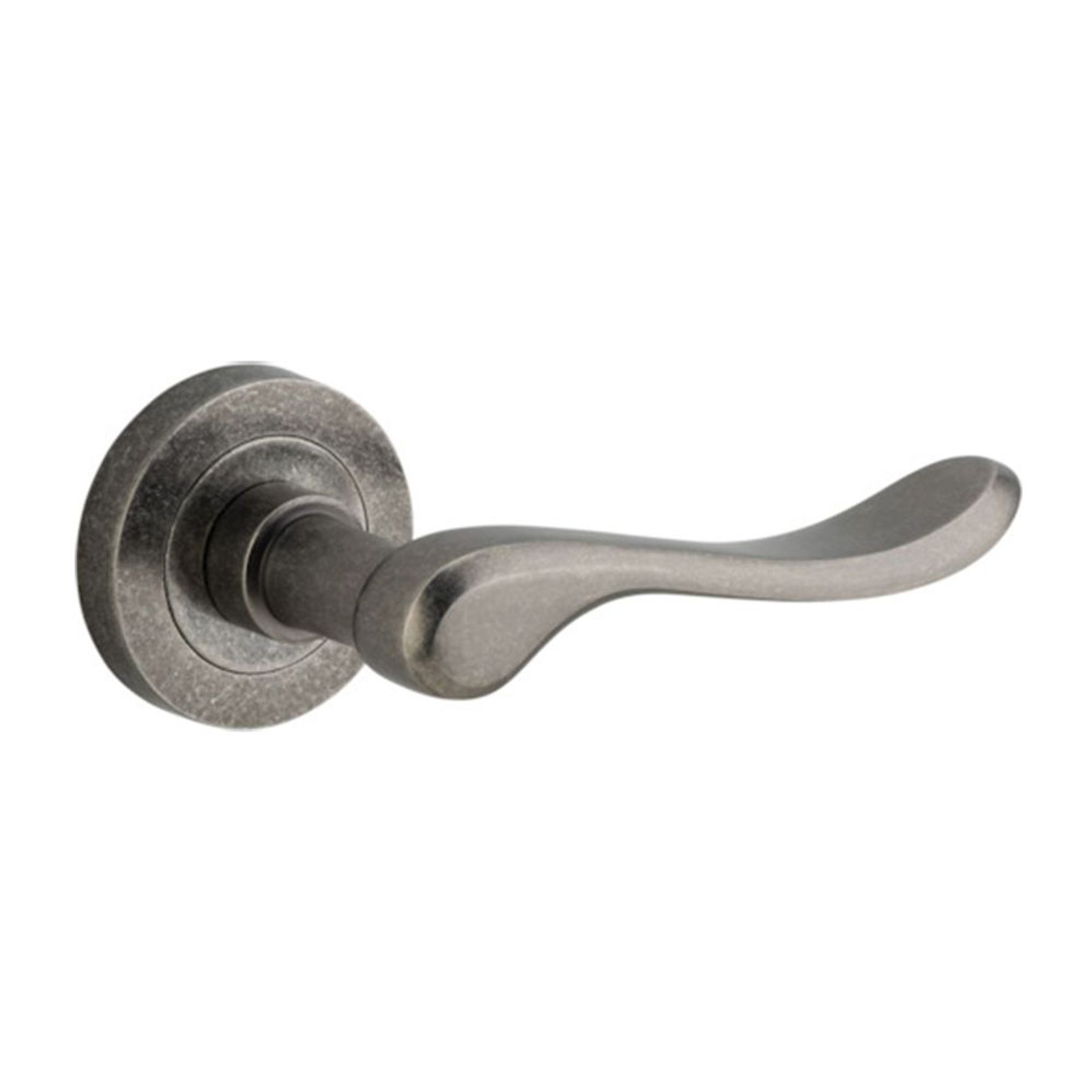 Iver Stirling Door Lever Handle on Round Rose gallery detail image