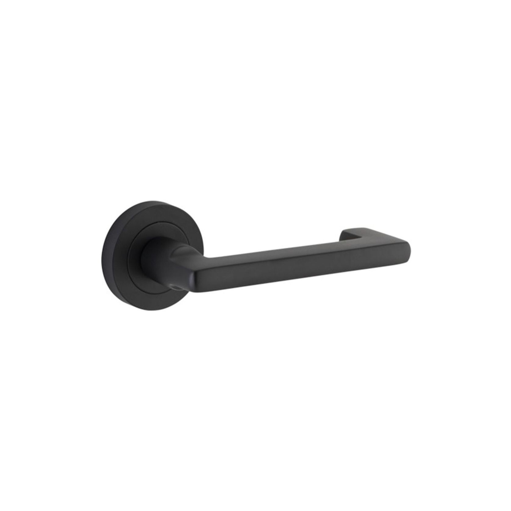 Iver Baltimore Return Door Lever Handle on Round Rose gallery detail image