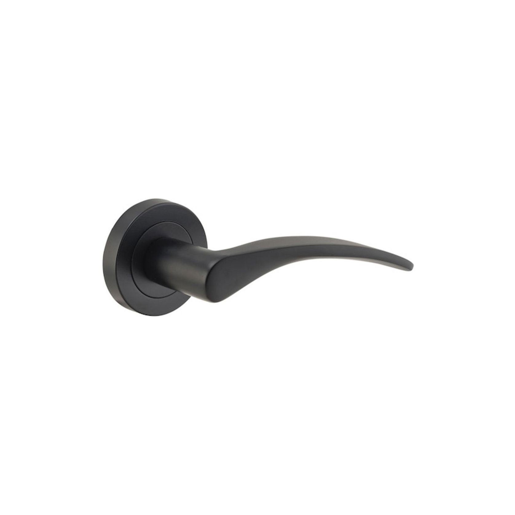 Iver Oxford Door Lever Handle on Round Rose gallery detail image