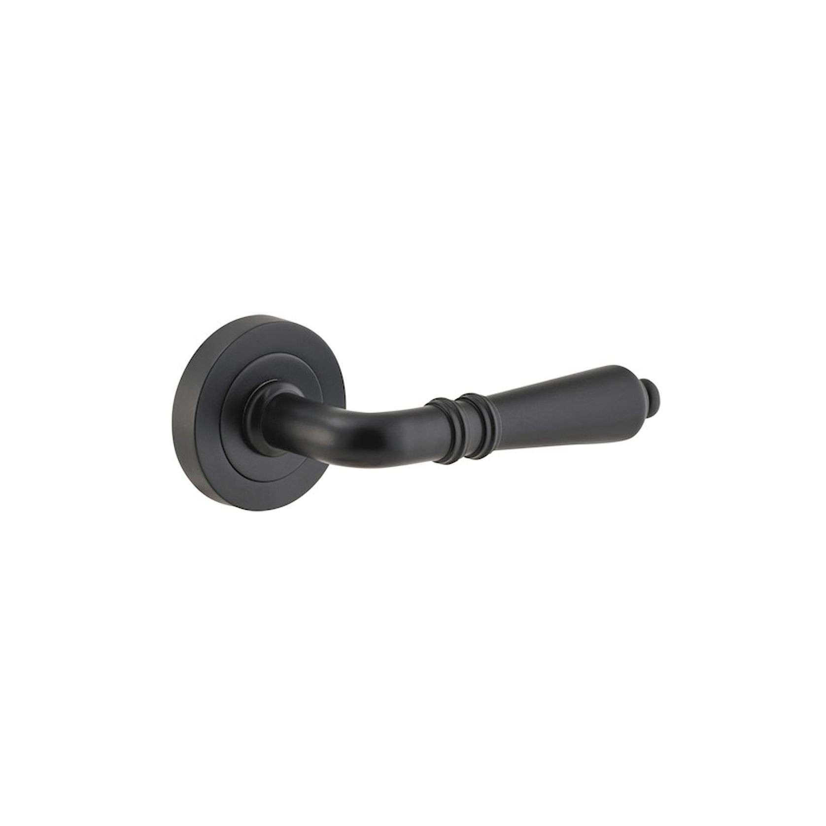 Iver Sarlat Door Lever Handle on Round Rose gallery detail image