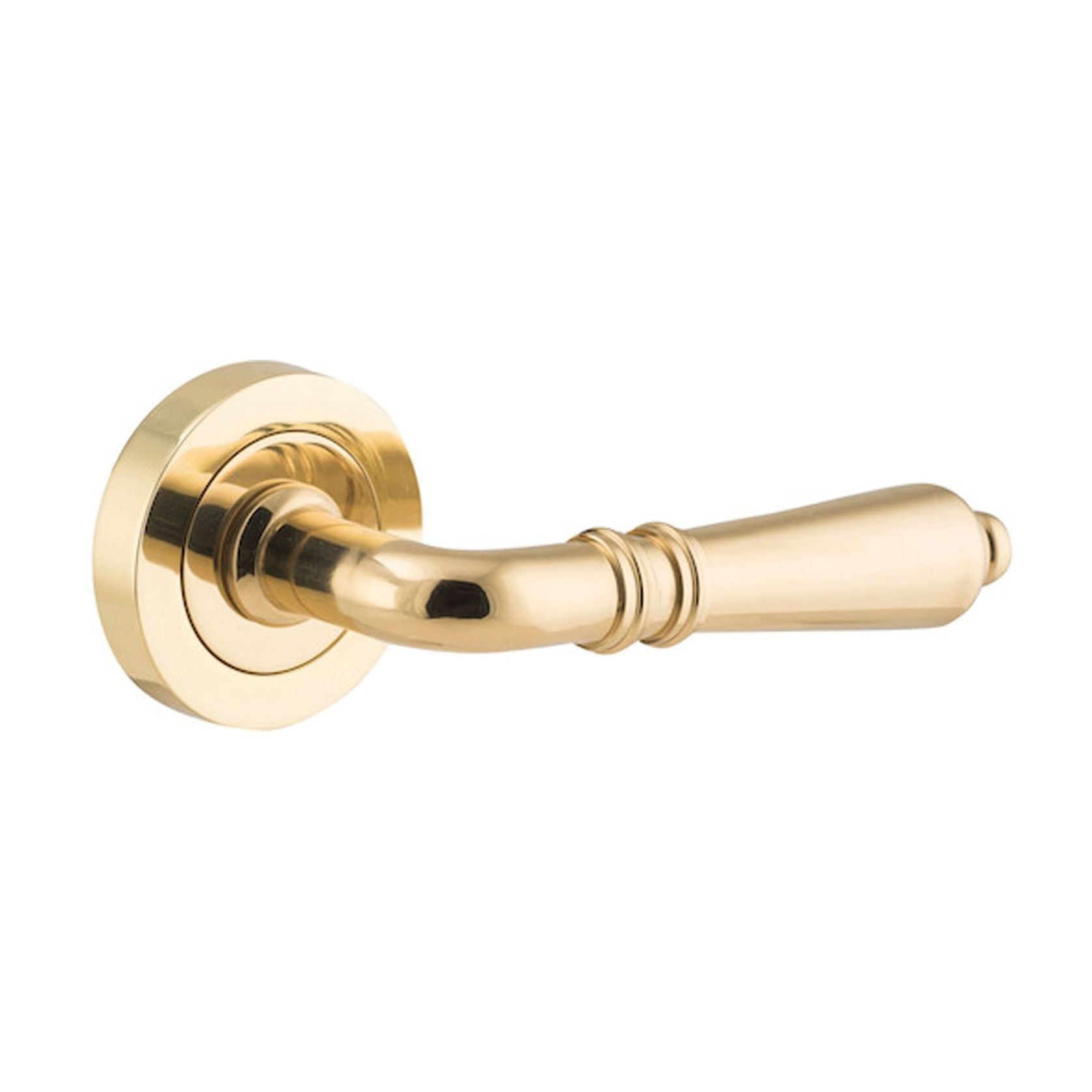 Iver Sarlat Door Lever Handle on Round Rose gallery detail image