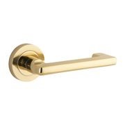Iver Baltimore Return Door Lever Handle on Round Rose gallery detail image