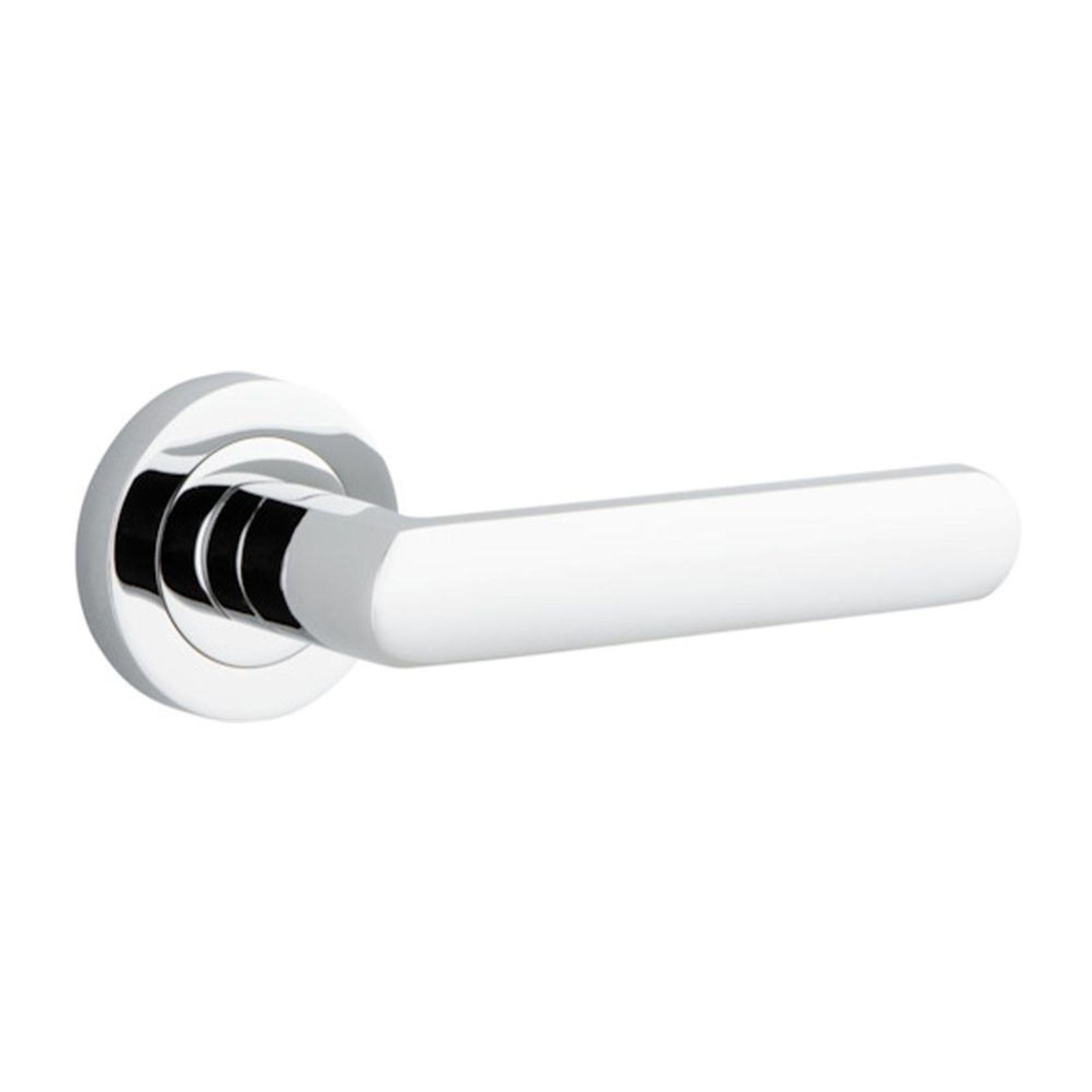 Iver Osaka Door Lever Handle on Round Rose gallery detail image