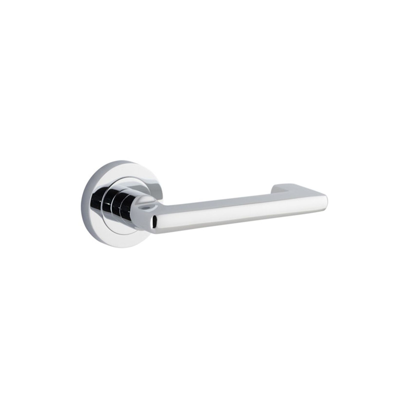 Iver Baltimore Return Door Lever Handle on Round Rose gallery detail image