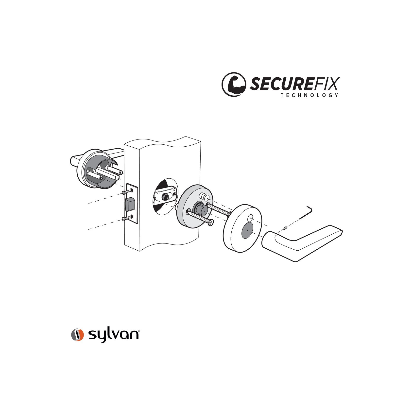 Picton Passage Lever Handle Satin Nickel E18PS gallery detail image