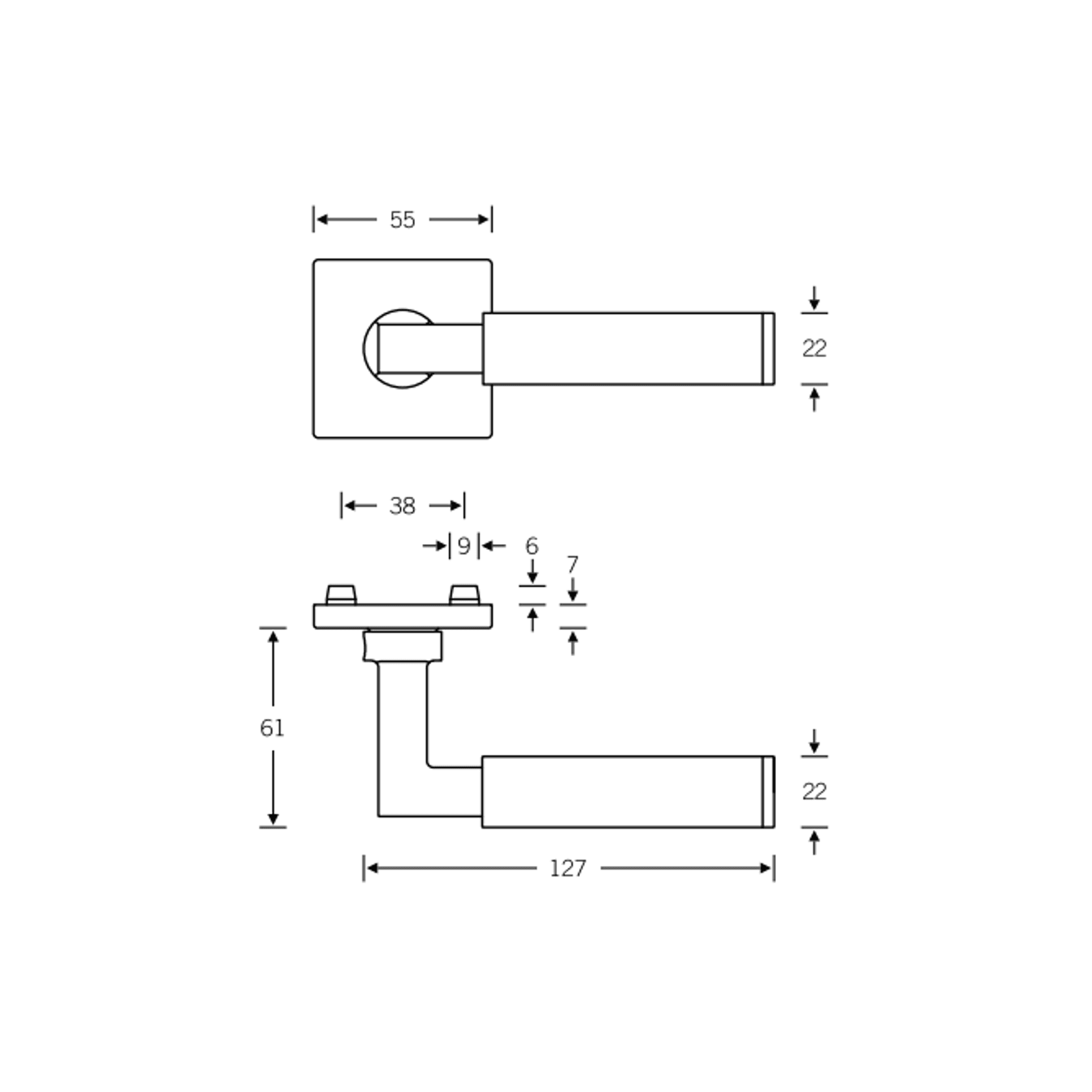 FSB 1102 Lever Handle gallery detail image