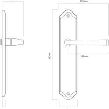 Door Lever on Shouldered Backplate Distressed Nickel gallery detail image