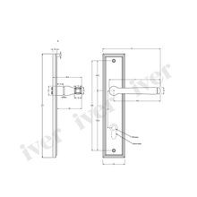 Iver Annecy Door Lever on Stepped Backplate Brushed Chrome - Customise to your needs gallery detail image