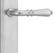 Sarlat Lever - Stepped Backplate | Brushed Chrome gallery detail image