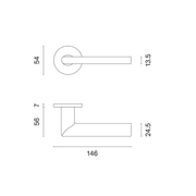 AT APRILE KALMIA Lever on Round Rose R SLIM 7MM gallery detail image